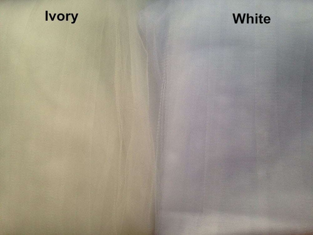 Waltz Cut Edge White Long Bridal Wedding Veil One Layer with Comb