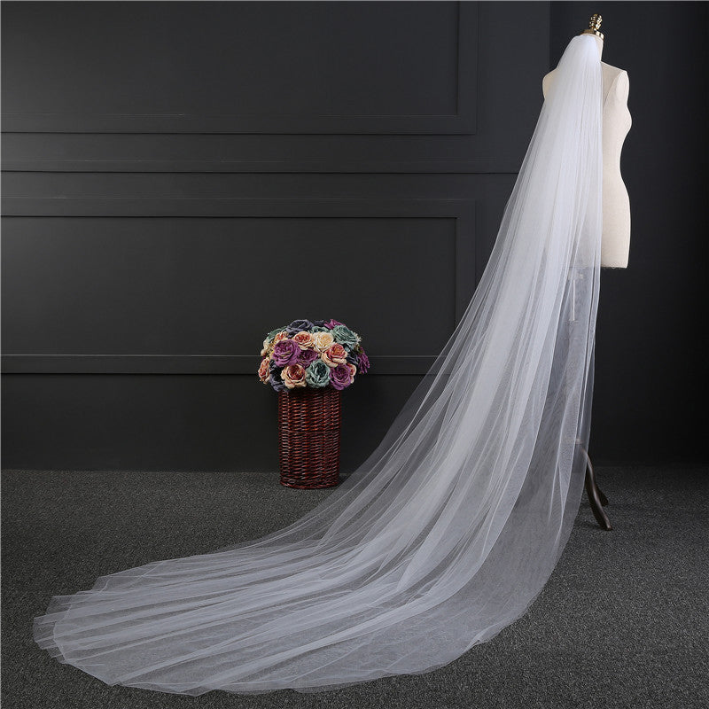 Elegant Wedding Accessories 3 Meters and 2 Layer Wedding comb Wedding Veil