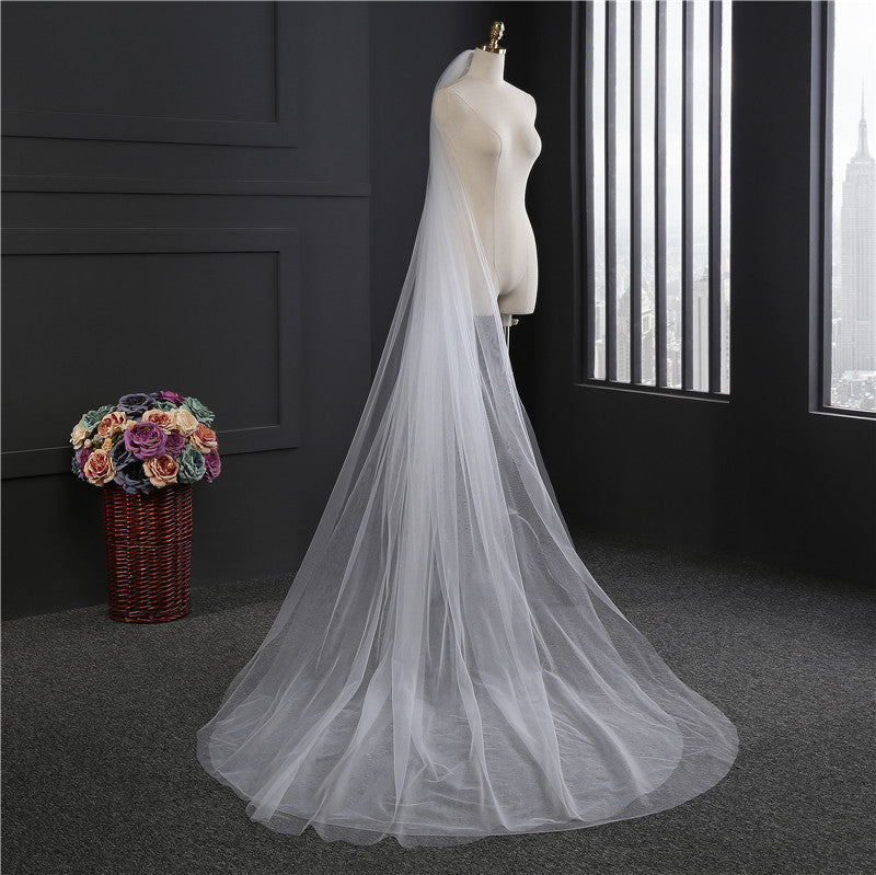 Elegant Wedding Accessories 3 Meters and 2 Layer Wedding comb Wedding Veil