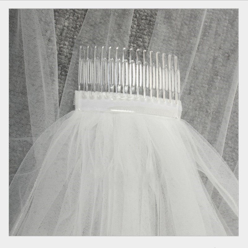 Elegant Wedding Accessories 3 Meters and 2 Layer Wedding comb Wedding Veil