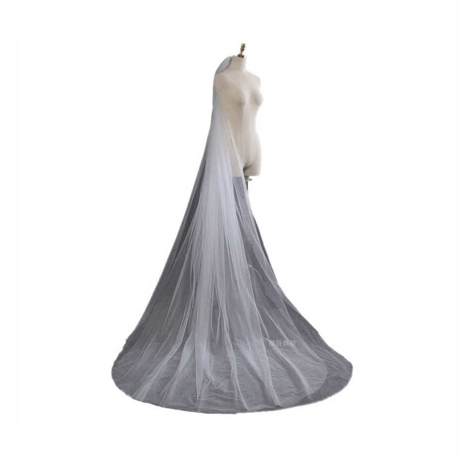 Elegant Wedding Accessories 3 Meters and 2 Layer Wedding comb Wedding Veil