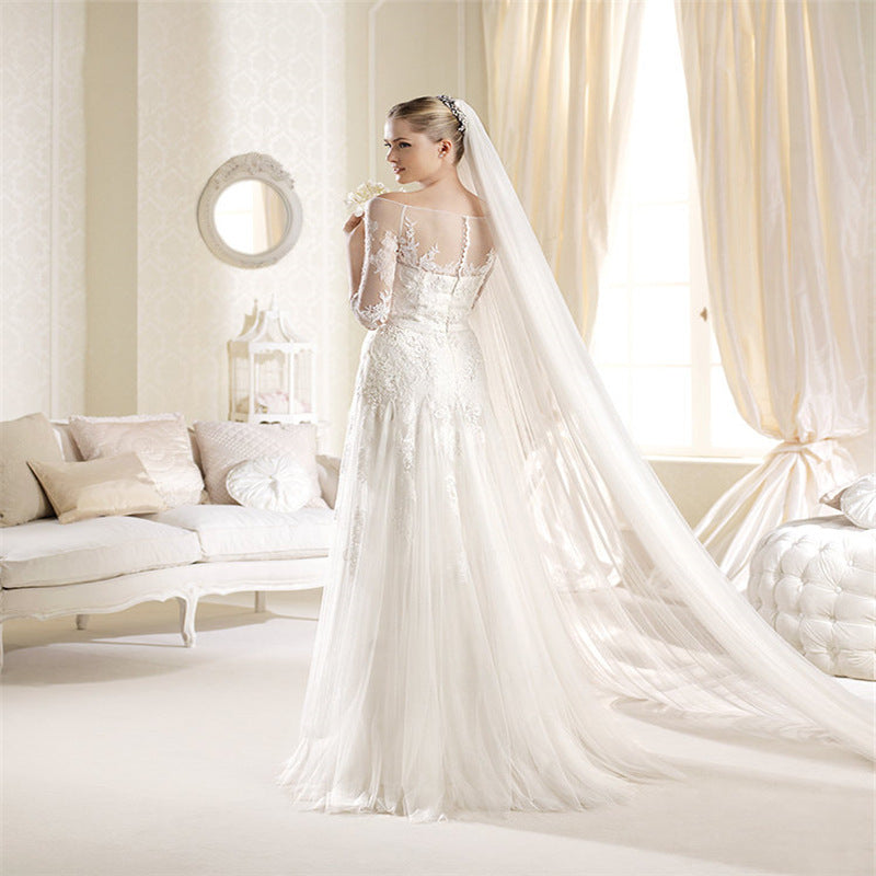 Elegant Wedding Accessories 3 Meters and 2 Layer Wedding comb Wedding Veil