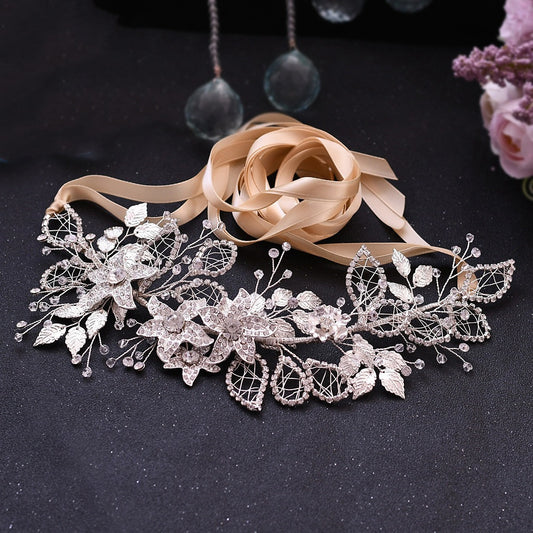 Bride Waist Seal Handmade Belt Rhinestone